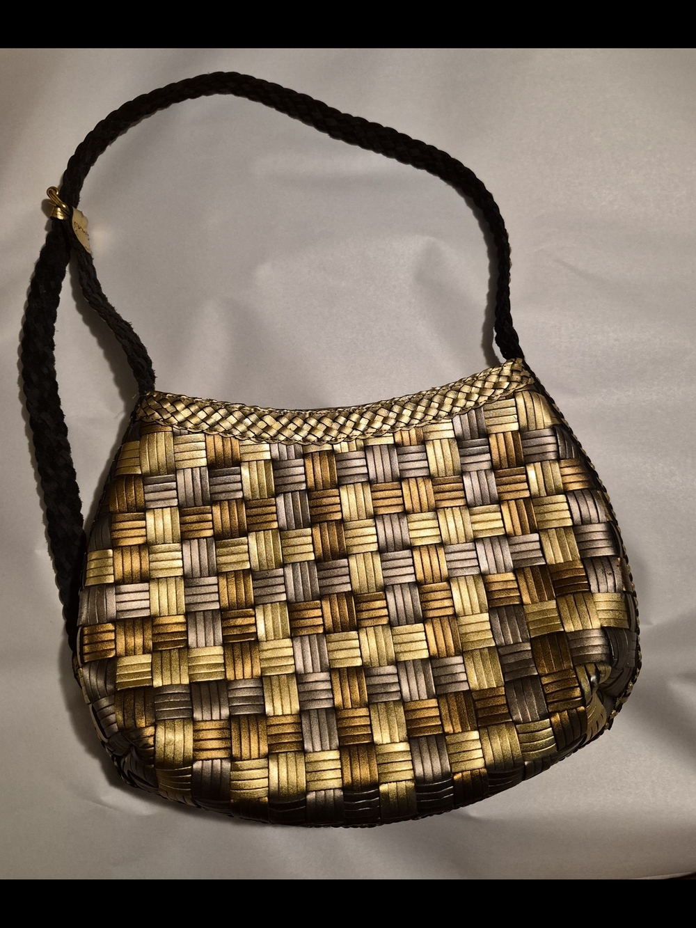 Vintage Genuine Leather CEM Purse - Gold & Bronze